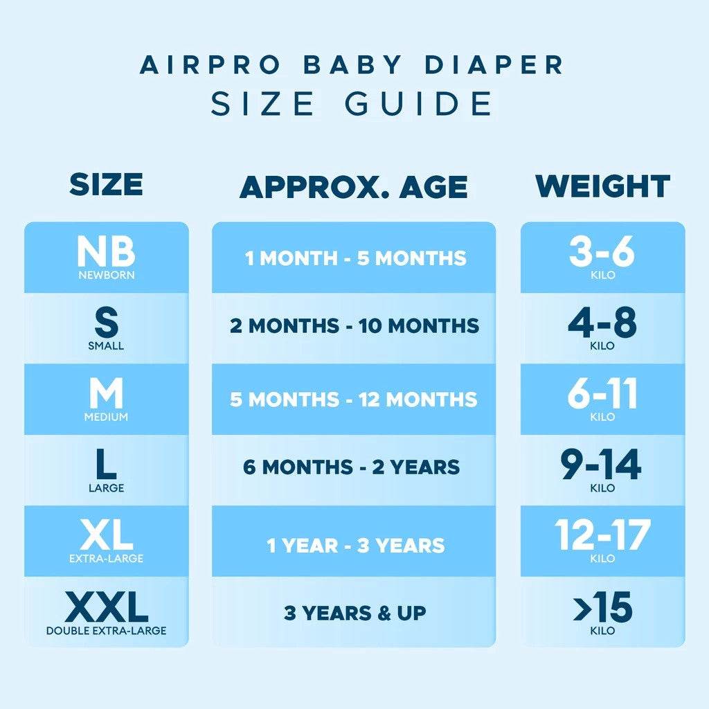 Uni-Love Airpro Tape Baby Diapers XL 30