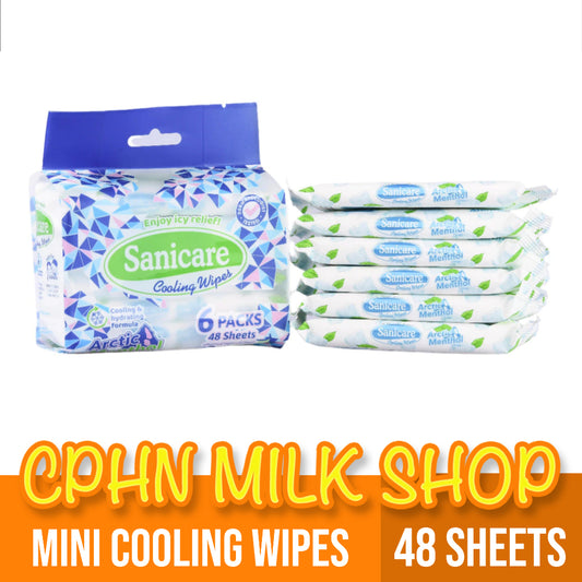 Sanicare Mini Cooling Wipes - 6 packs 48 sheets
