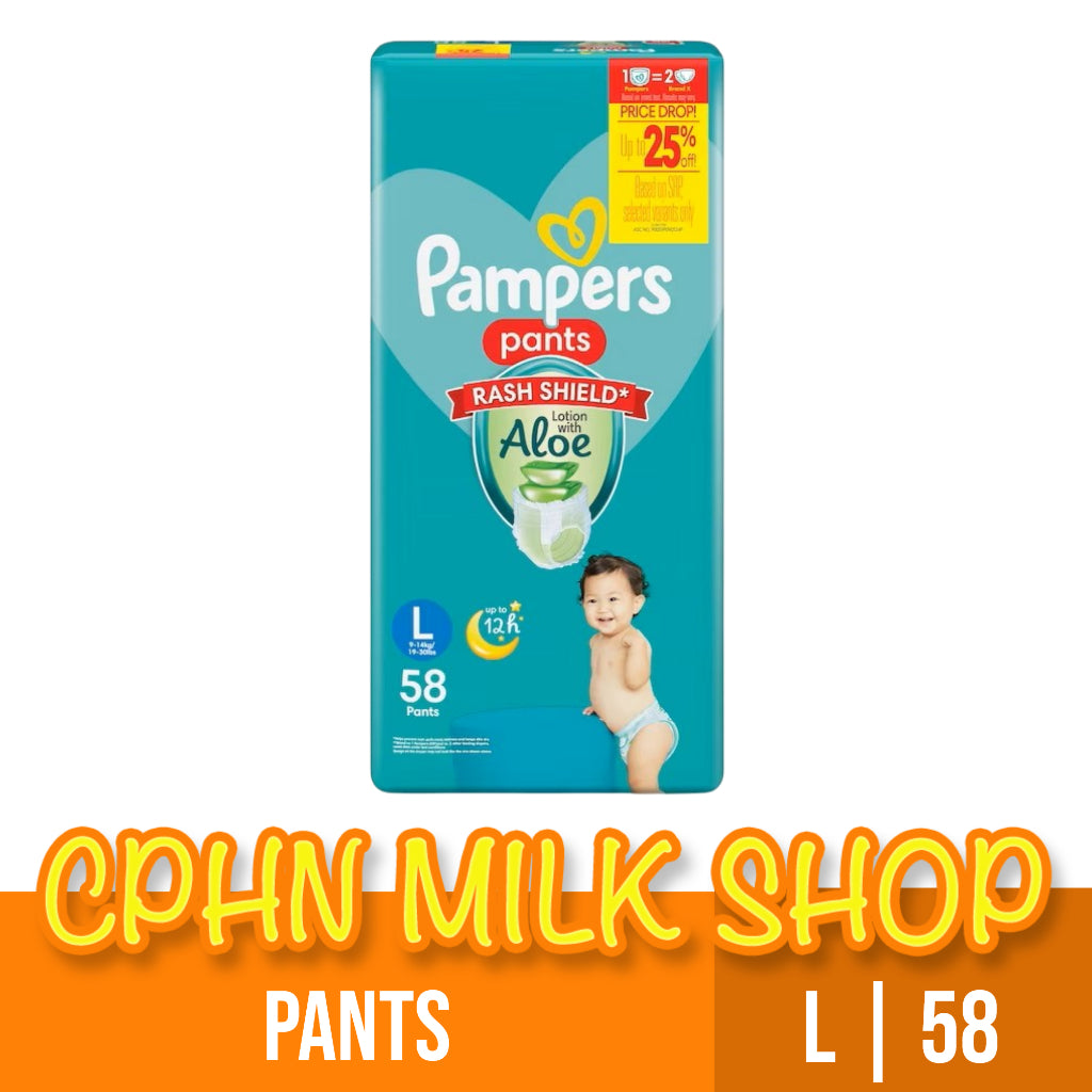 Pampers Baby Dry Pants Diapers with Rash Shield Large 58