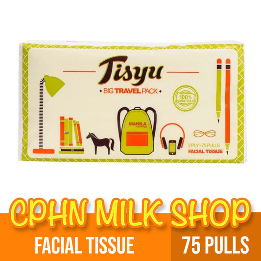 Tisyu Big Travel Facial Tissue 75-Pulls 2-Ply (1 Pack)