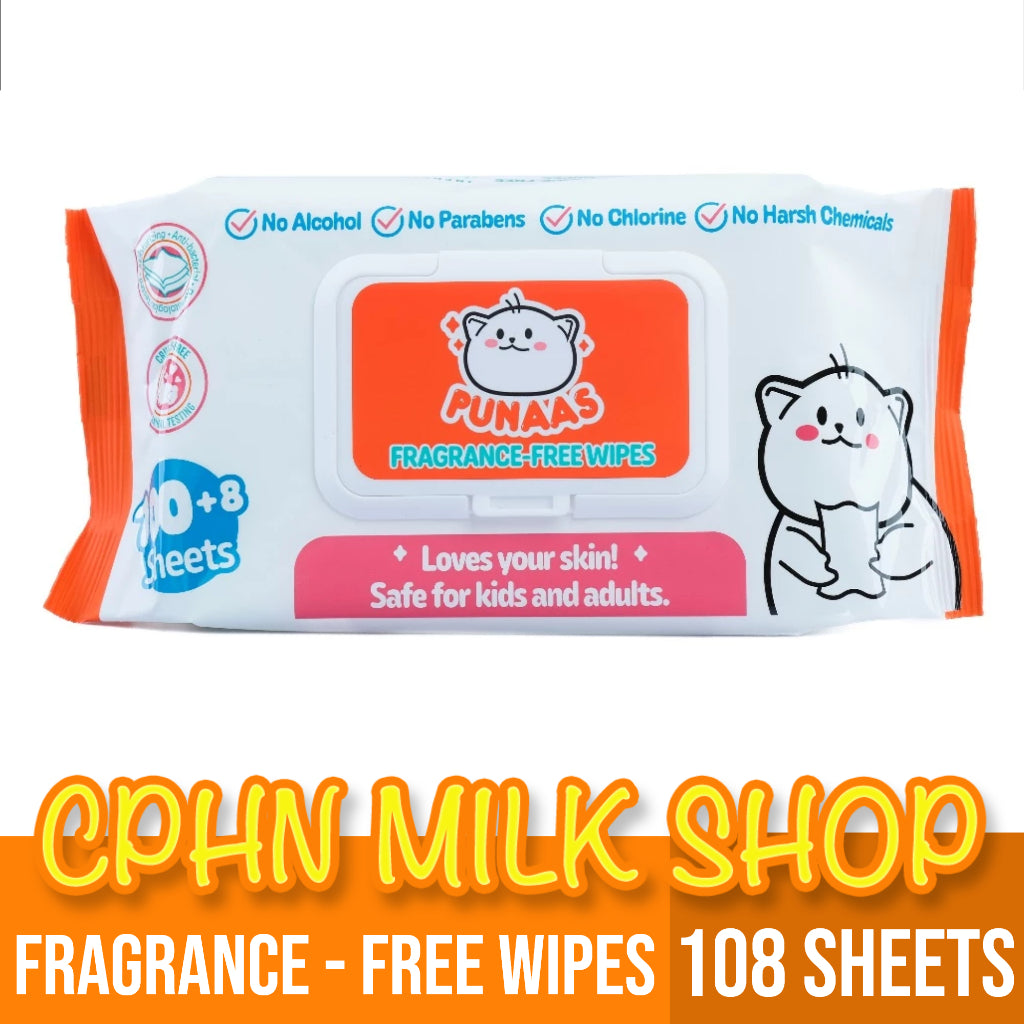 Punaas Fragrance-Free Baby Wipes 108 Sheets