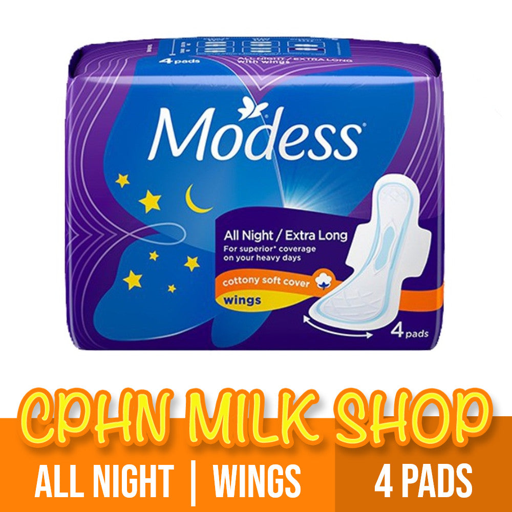 Modess All Night Extra Long with Wings Sanitary Napkin 4 Pads