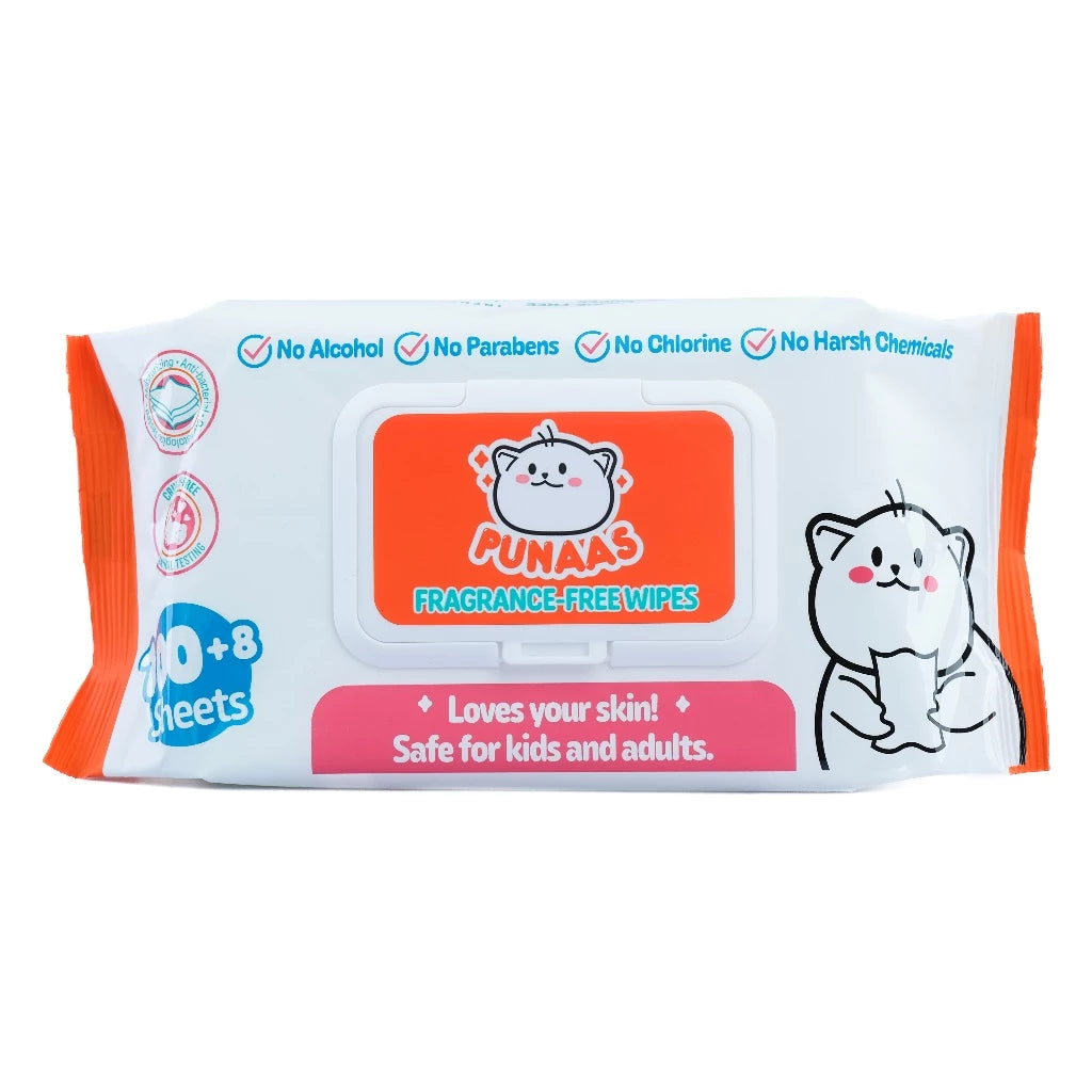Punaas Fragrance-Free Baby Wipes 108 Sheets