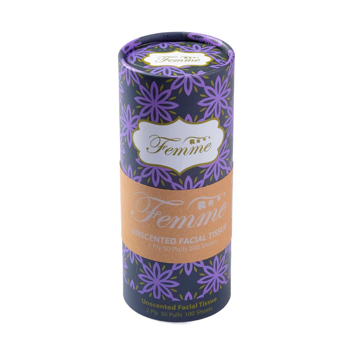 Femme Cylinder Facial Tissue 50-Pulls 2-Ply