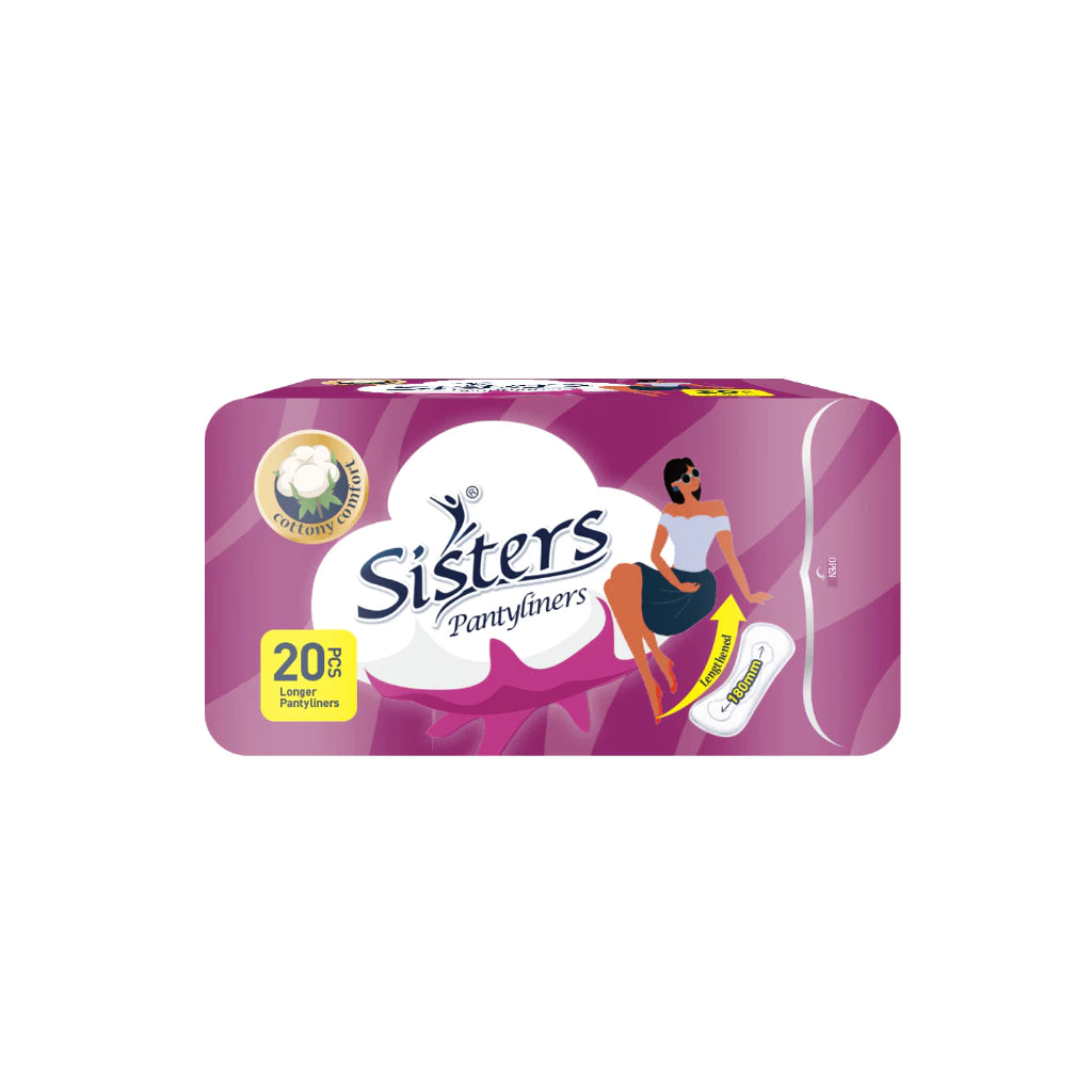 Sisters Longer Pantyliners Individually Wrapped 20