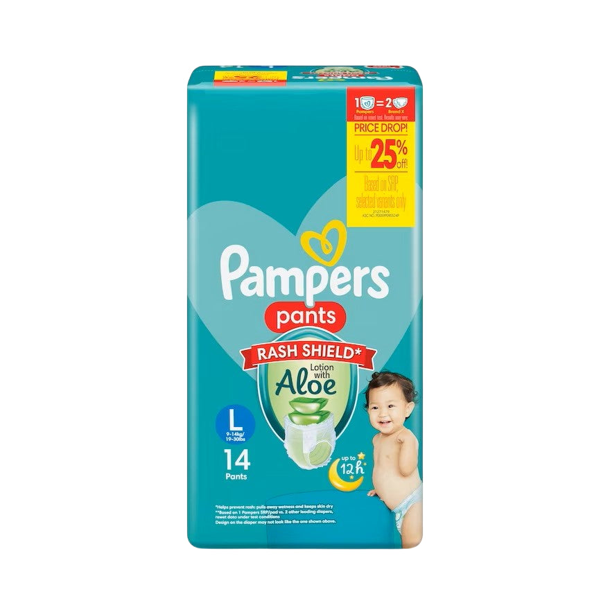 Pampers Baby Dry Pants Diapers with Rash Shield Large 14