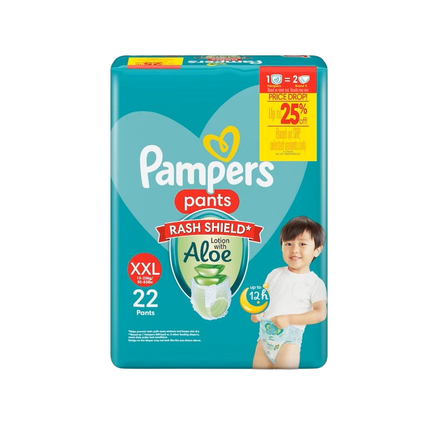 Pampers Baby Dry Pants Diapers with Rash Shield XXL 22