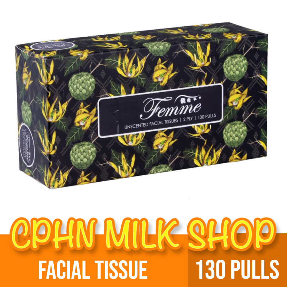 Femme Econo Box Facial Tissue 130-Pulls 2-Ply