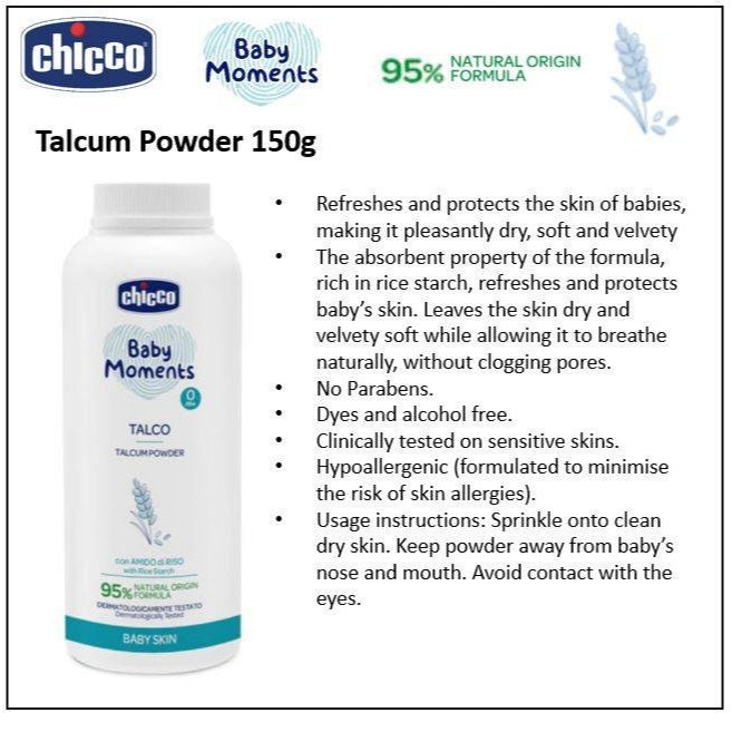 Chicco Baby Moments Talcum Powder 150g