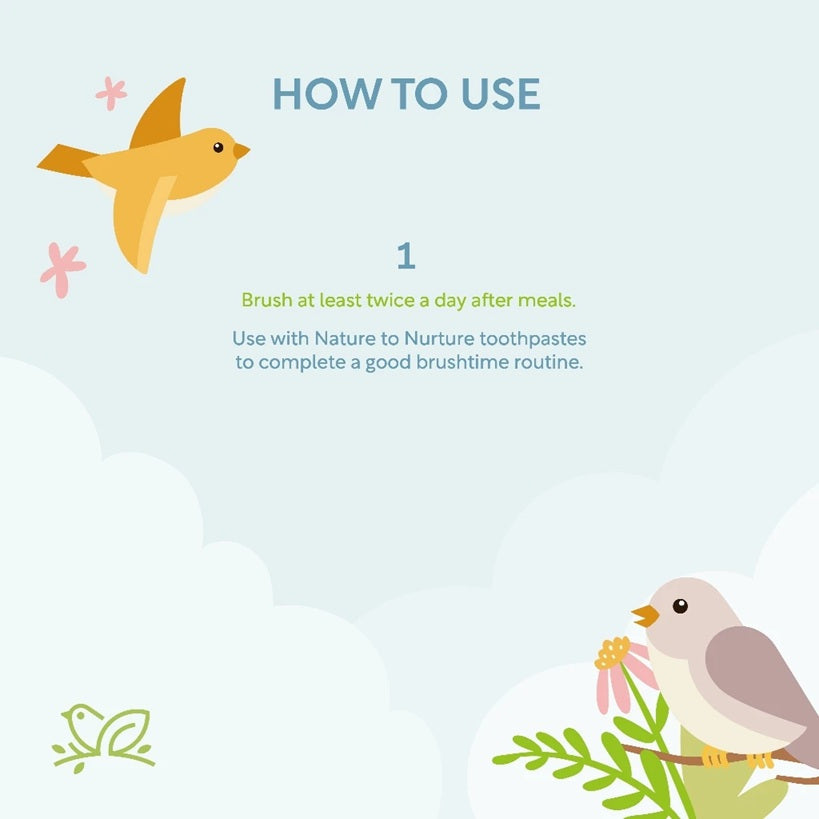 Nature To Nurture Wheat Straw Ultra Fine Bristle Toothbrush 0 to 6 Yrs Old-PINK