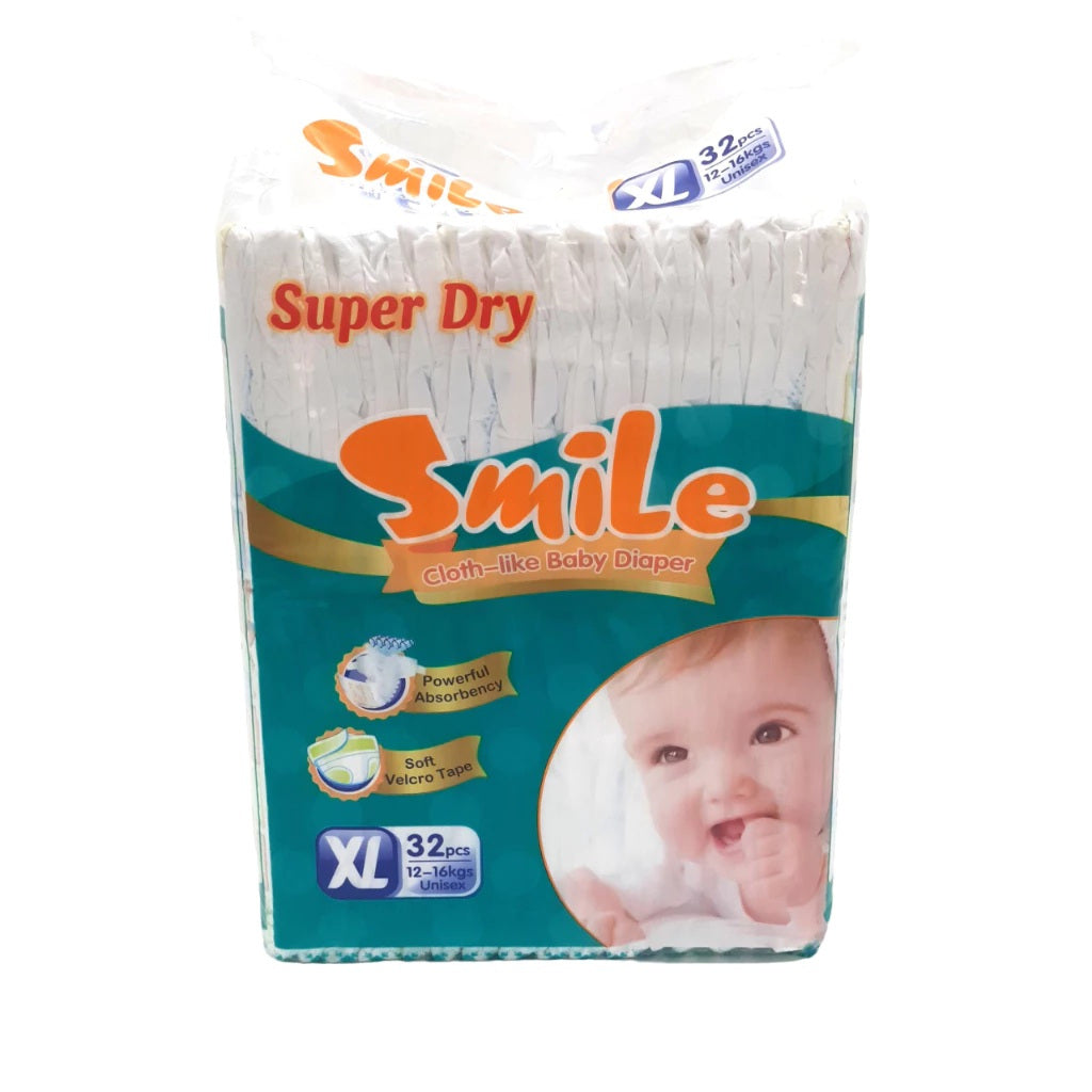 Smile Cloth-like Tape Baby Diapers XL 32