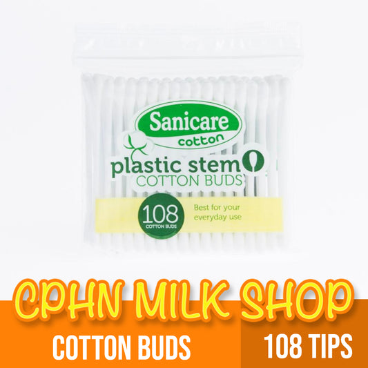 Sanicare Plastic Stem Cotton Buds 108 Tips