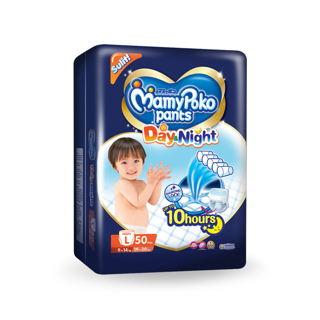 MamyPoko Day and Night Pants Baby Diapers Large 50