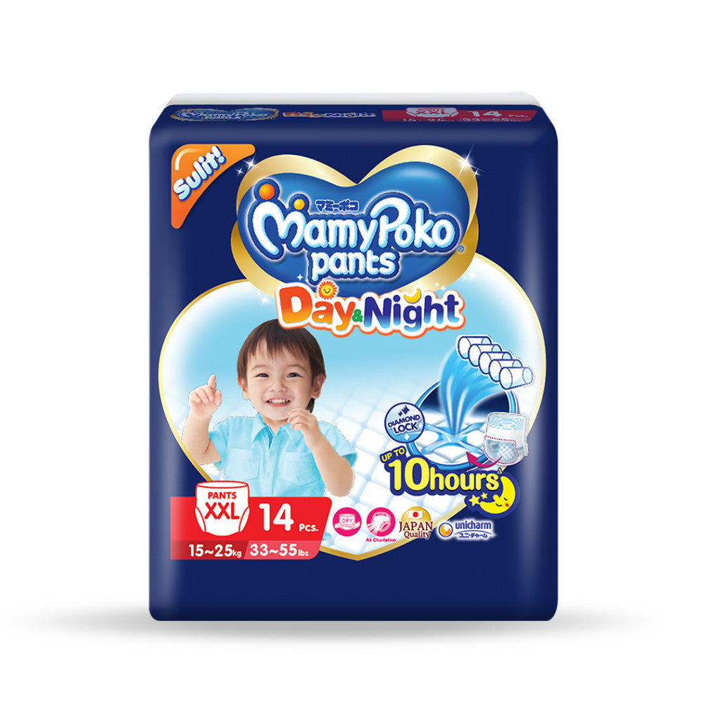 MamyPoko Day and Night Pants Baby Diapers XXL 14
