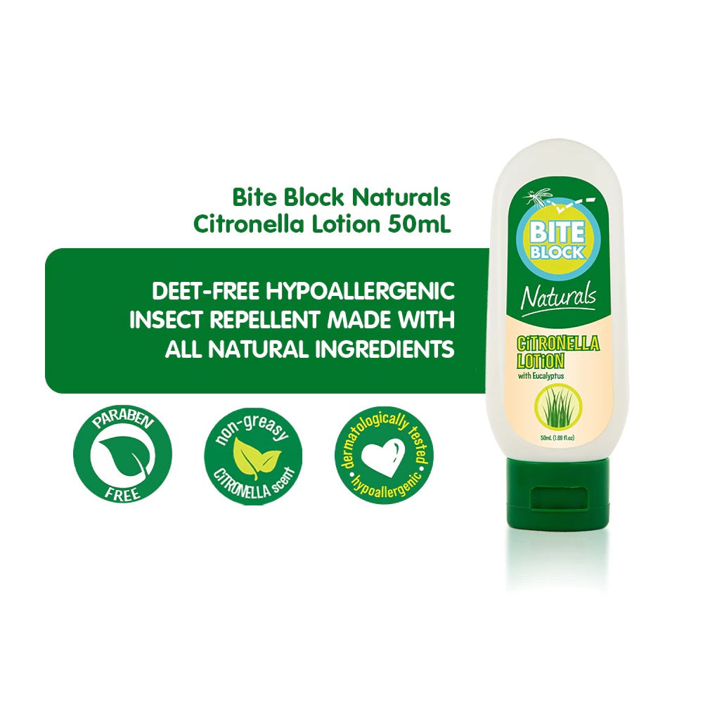 Bite Block Naturals Insect Repellent Citronella Lotion 50mL