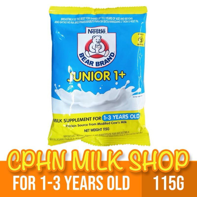 Bear Brand Junior 115g for 1-3 Years Old Milk Supplement