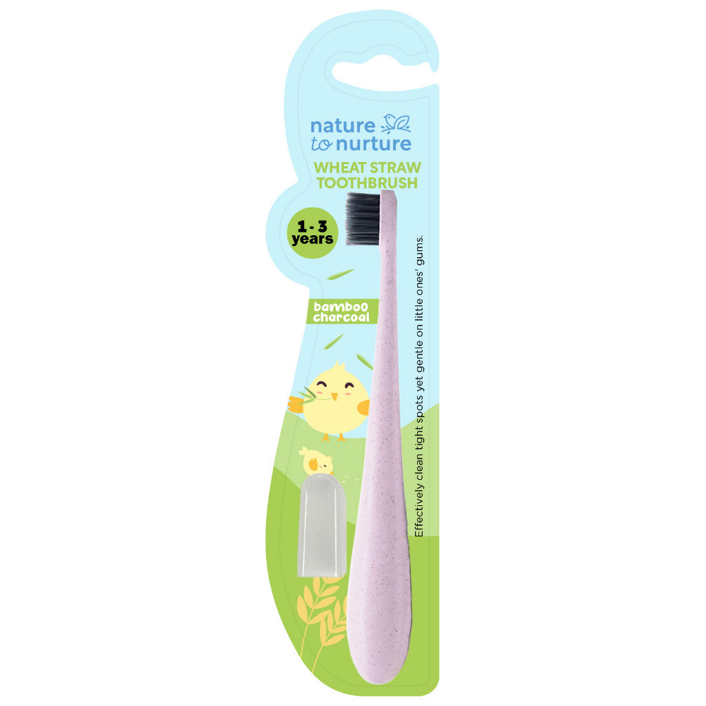 Nature to Nurture Wheat Straw Bamboo Charcoal Toothbrush-PINK