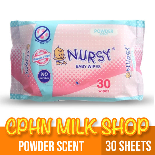 Nursy Baby Wipes Powder Scent 30 Sheets
