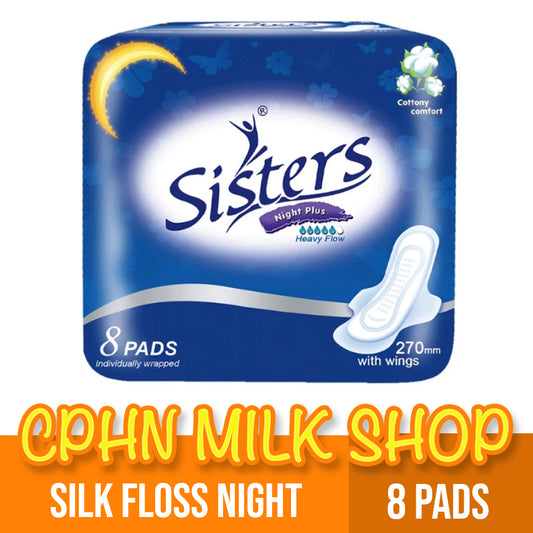 Sisters Sanitary Napkin Silk Floss (Night-use) 8 Pads