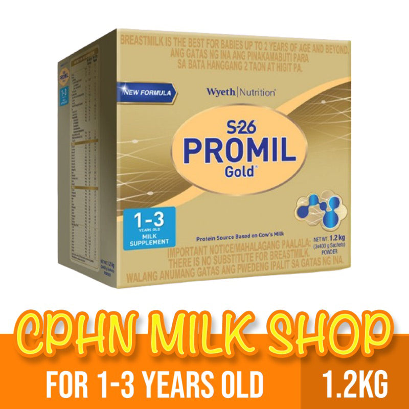 S-26 PROMIL GOLD THREE 2.4kg | 1.8kg | 1.2kg | 600g for 1-3 Years Old (Variation)