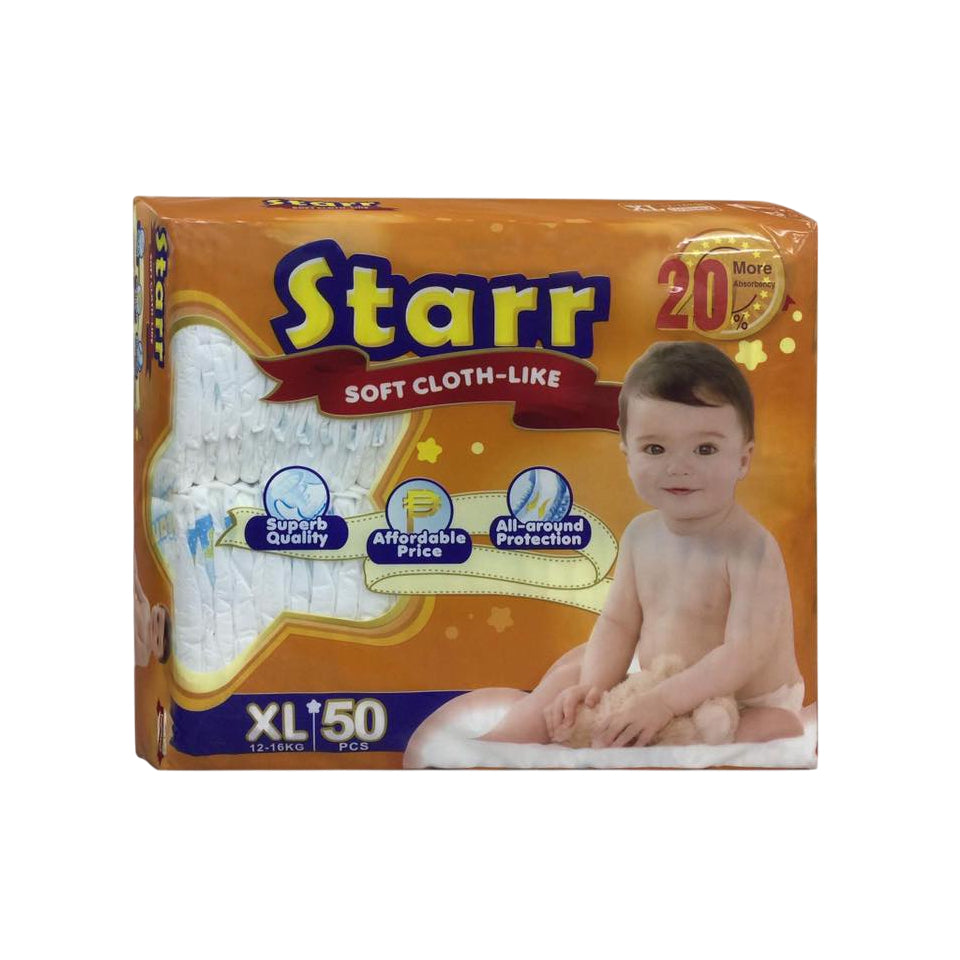 Starr Soft Cloth-Like Pants Baby Diaper XL 50
