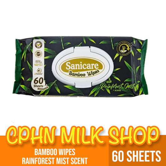 Sanicare Bamboo Wipes 60 Sheets - Rainforest Mist Scent
