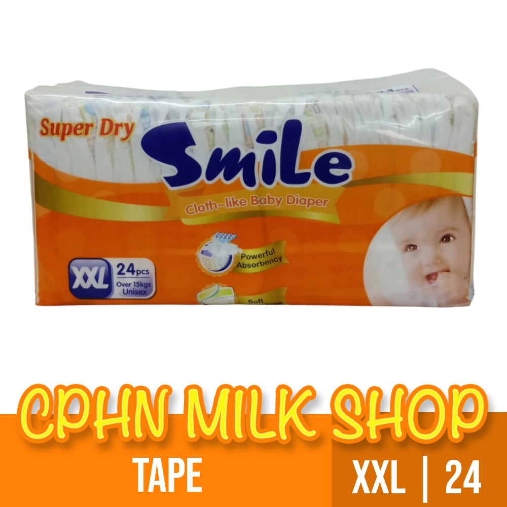 Smile Cloth-like Tape Baby Diapers XXL 24