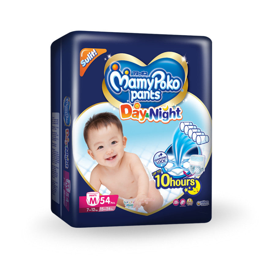 MamyPoko Day and Night Pants Baby Diapers Medium 54