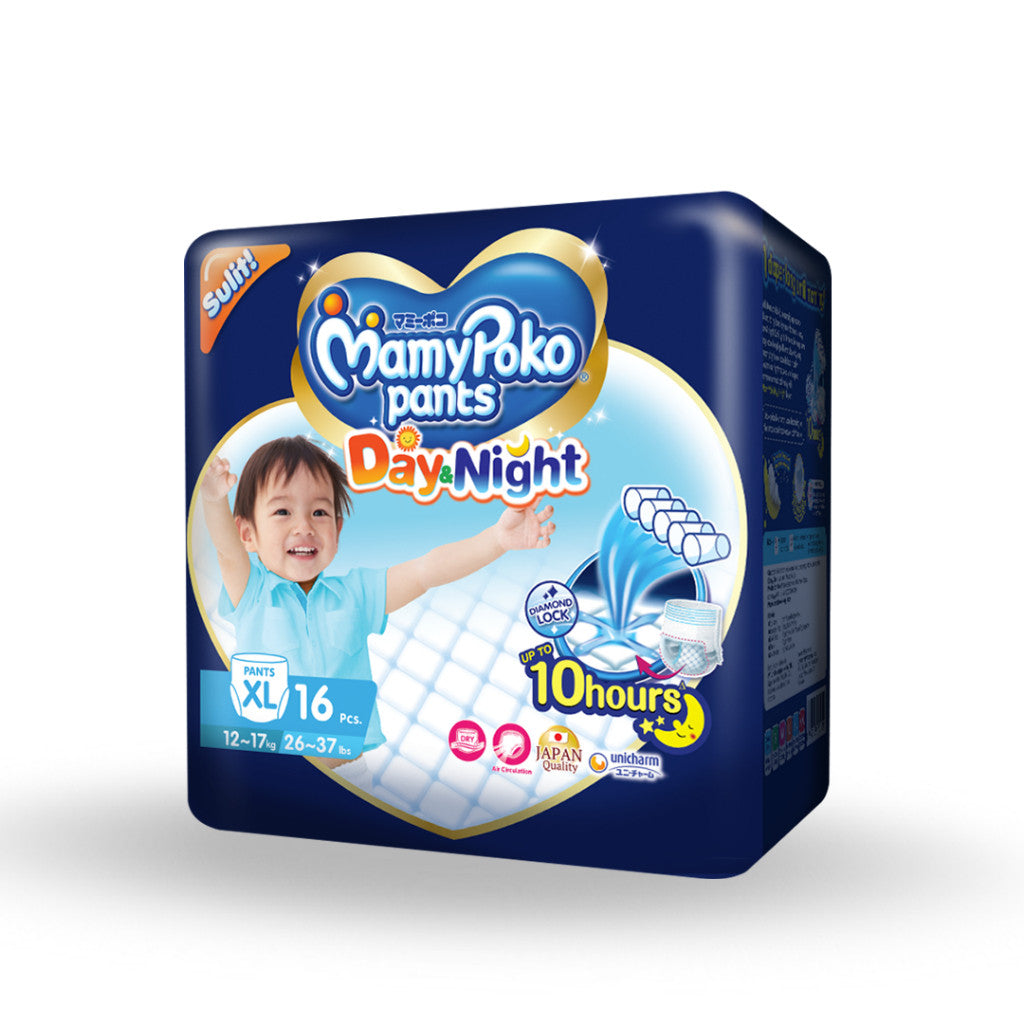 MamyPoko Day and Night Pants Baby Diapers XL 16