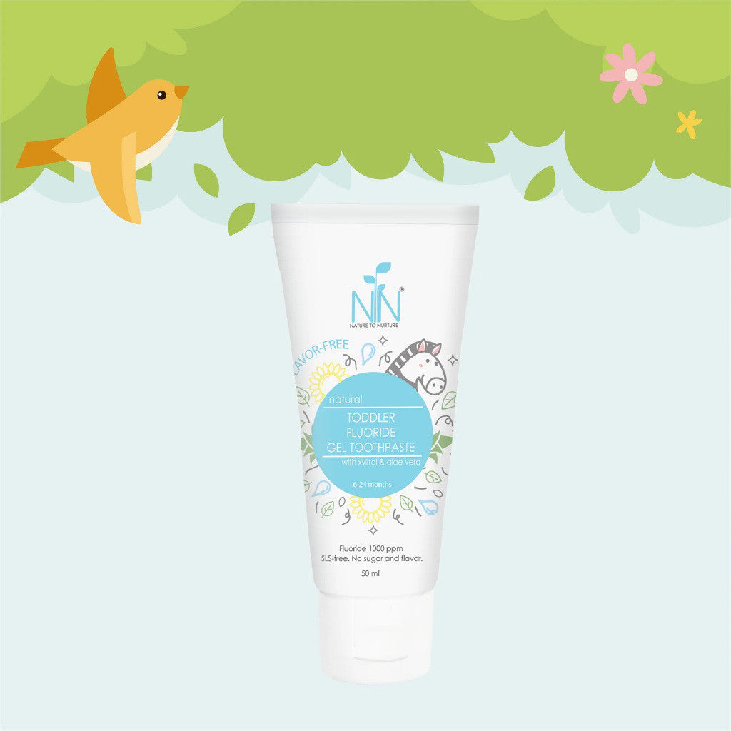 Nature to Nurture Toddler Fluoride Toothpaste 50ml(6 mos-2yrs old) - FLAVOR FREE