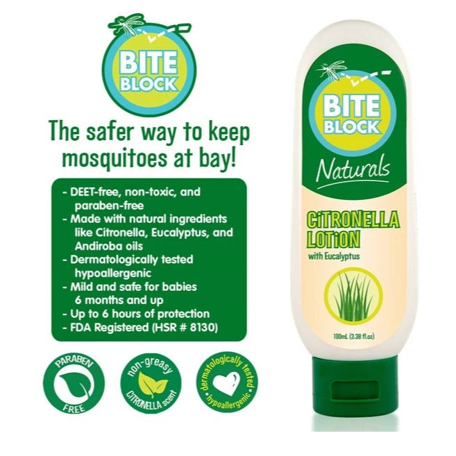 Bite Block Naturals Insect Repellent Citronella Lotion 50mL