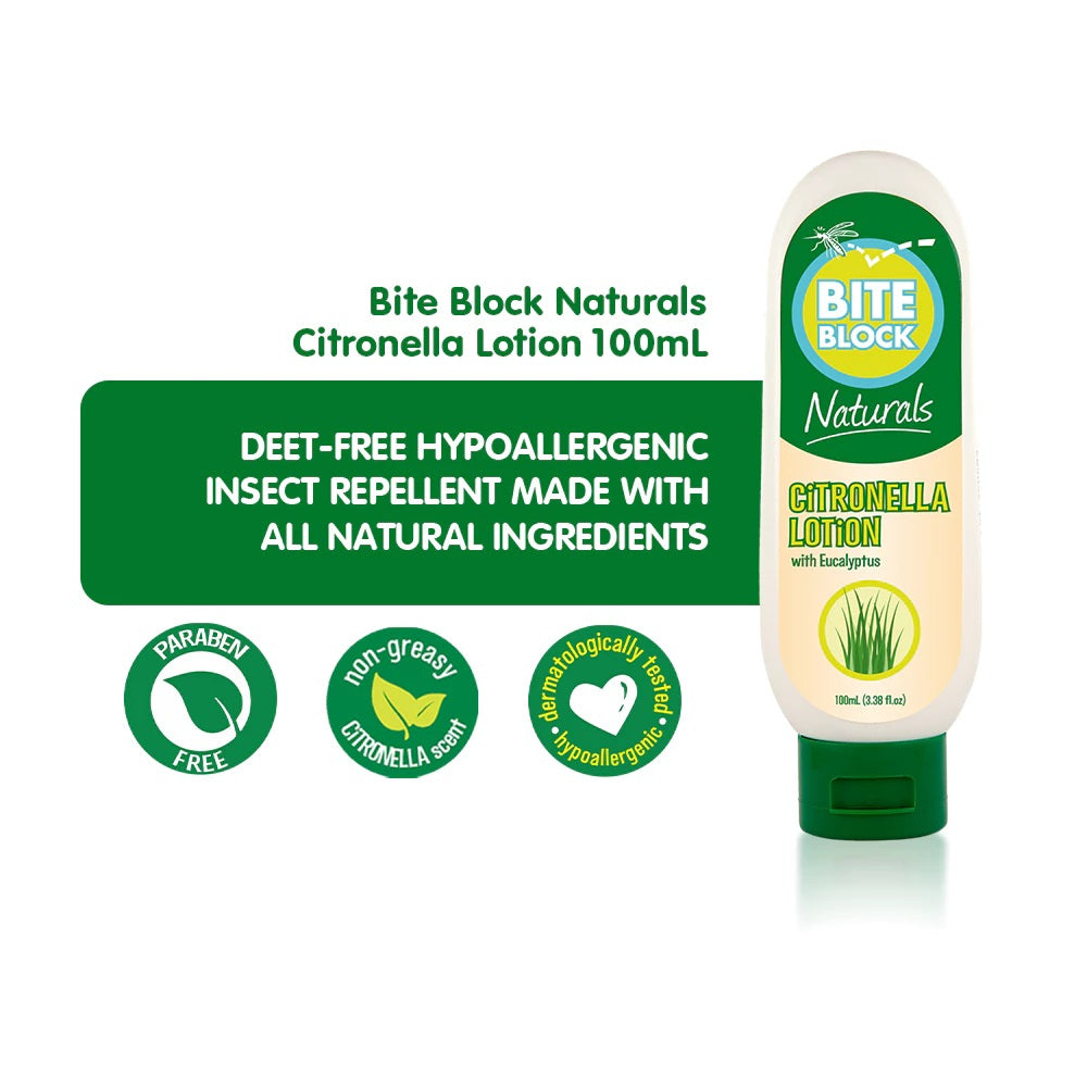 Bite Block Naturals Insect Repellent Citronella Lotion 100mL