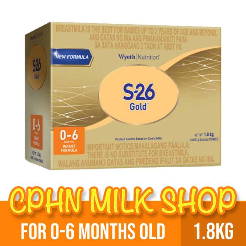 S-26 GOLD ONE 2.4kg | 1.8kg | 400g for 0-6 Months Old (Variation)