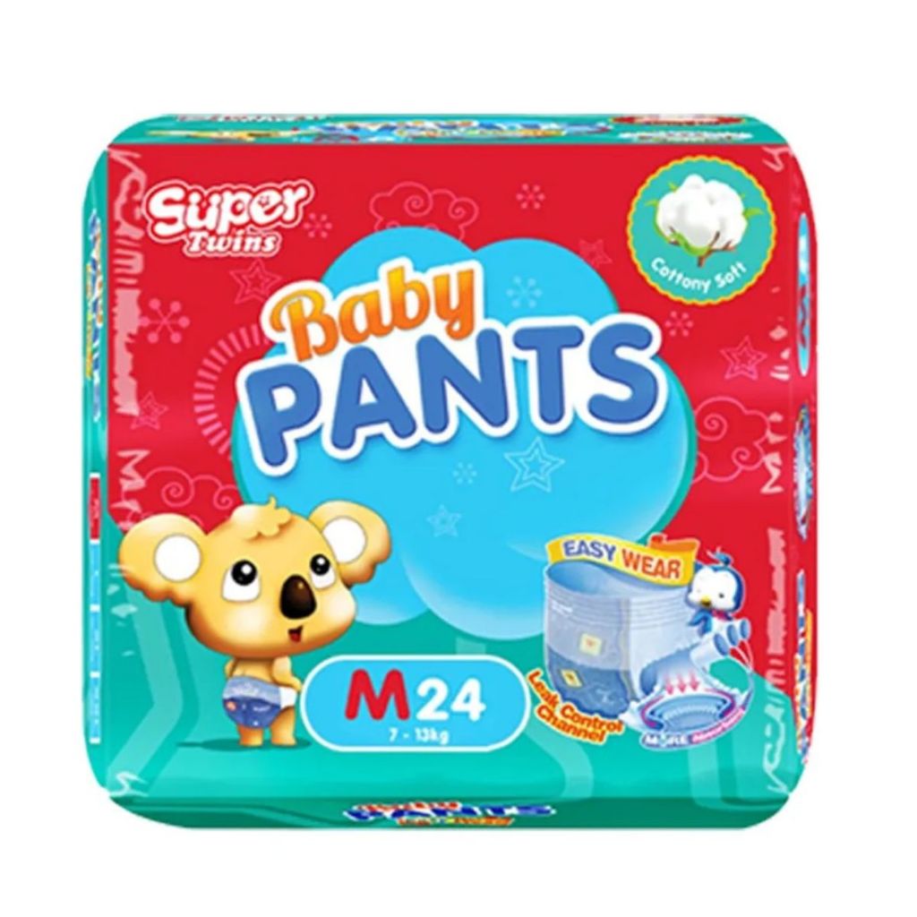 Super Twins Pants Baby Diaper Medium 24 - PANTS