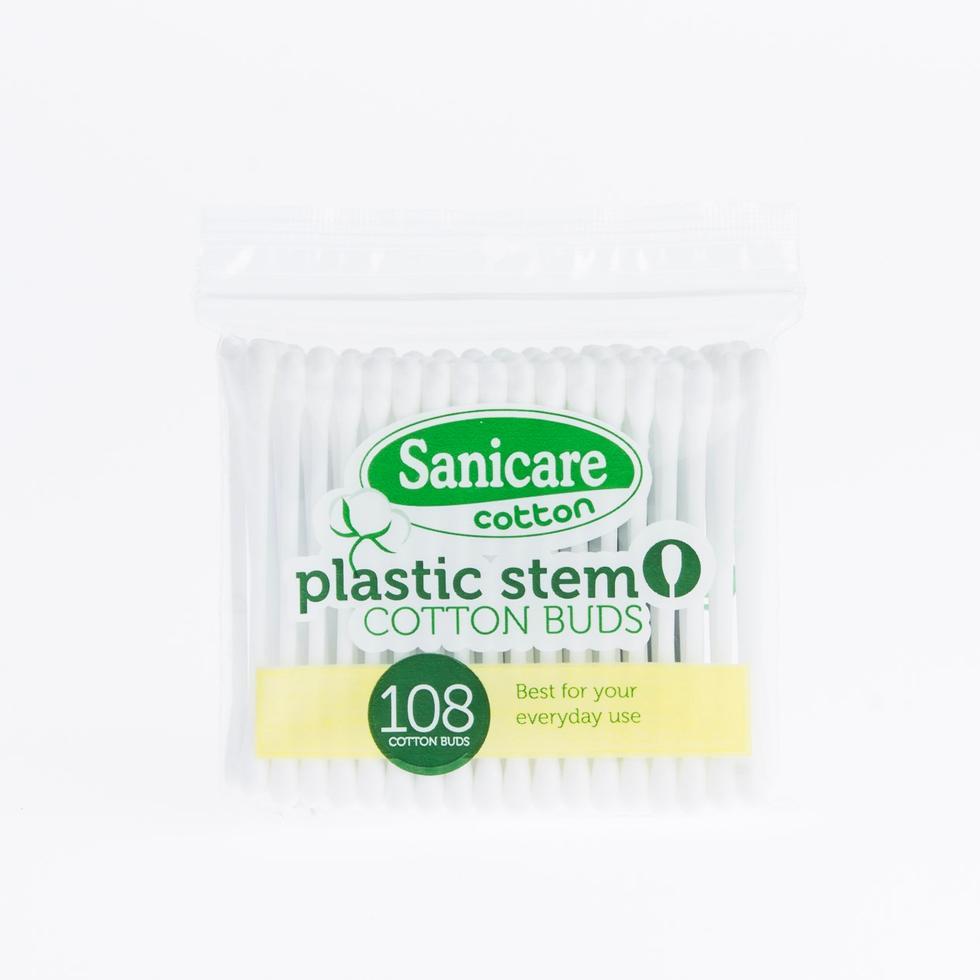 Sanicare Plastic Stem Cotton Buds 108 Tips