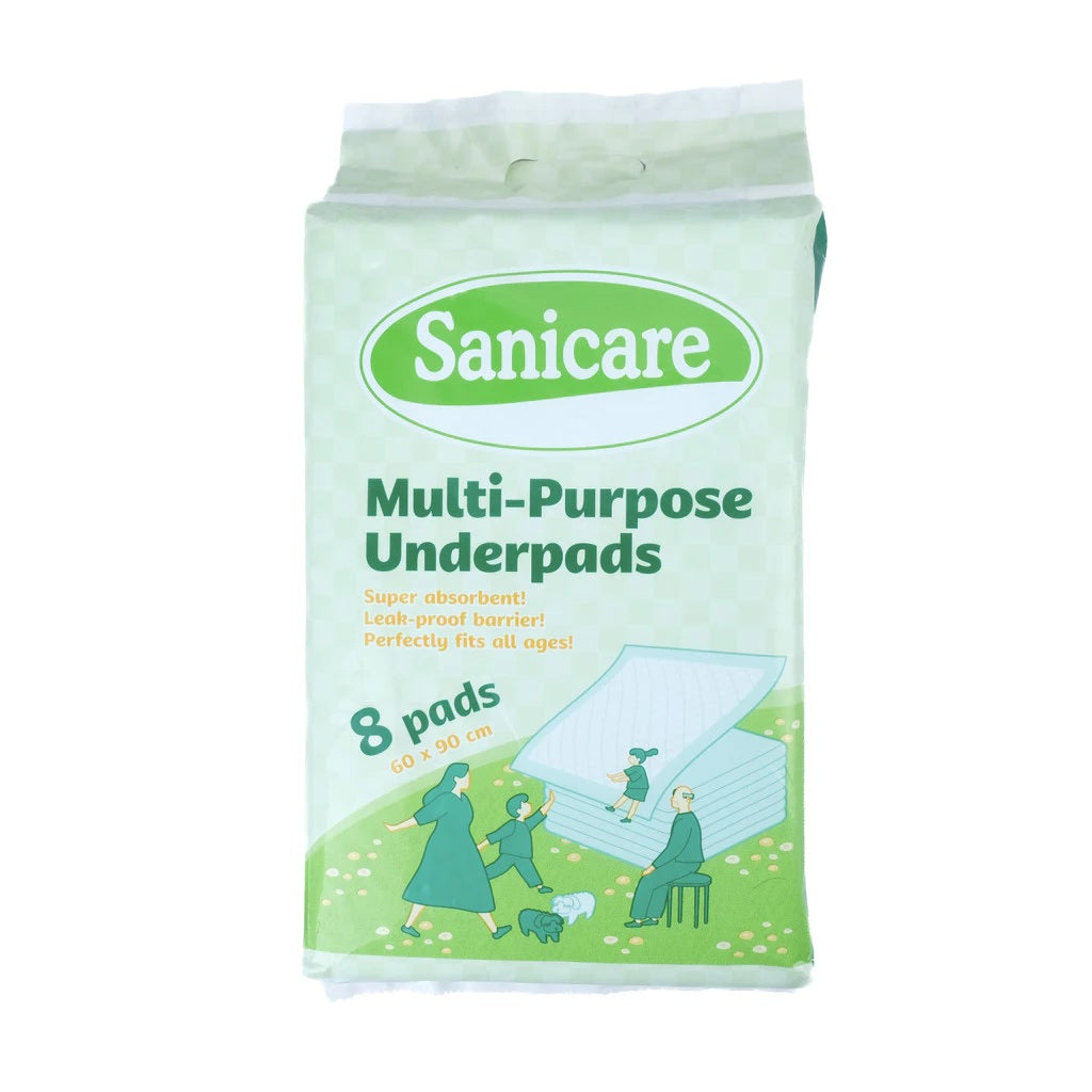 Sanicare Multi-Purpose Underpads 60x90cm 8 Pads