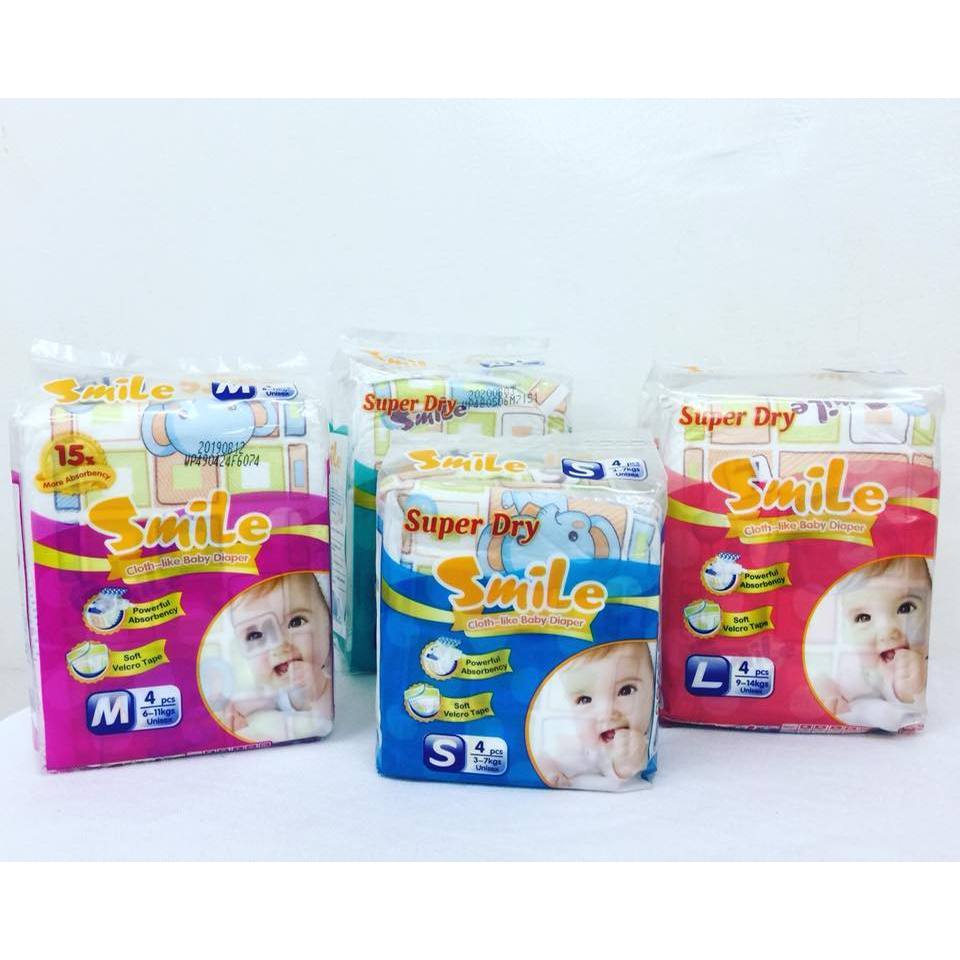 Smile Cloth-like Tape Baby Diapers Large 40