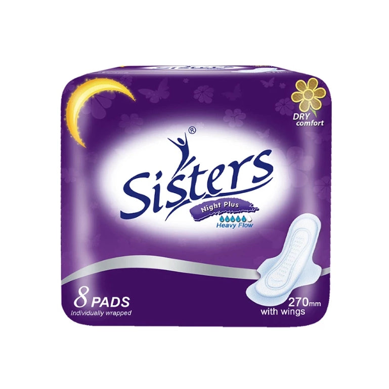 Sisters Sanitary Napkin Net Side (Night-use) 8 Pads