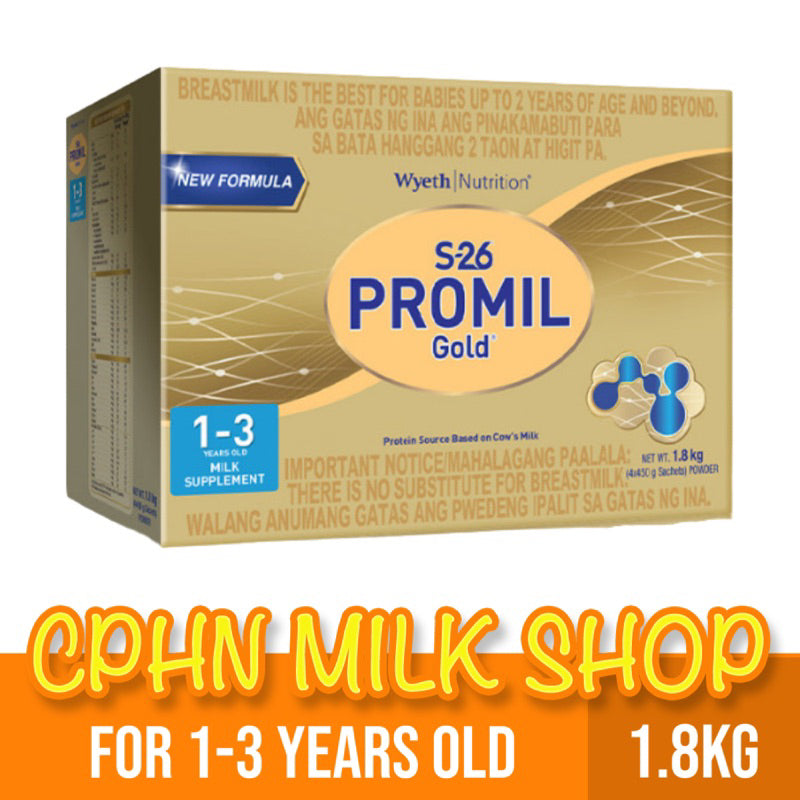 S-26 PROMIL GOLD THREE 2.4kg | 1.8kg | 1.2kg | 600g for 1-3 Years Old (Variation)