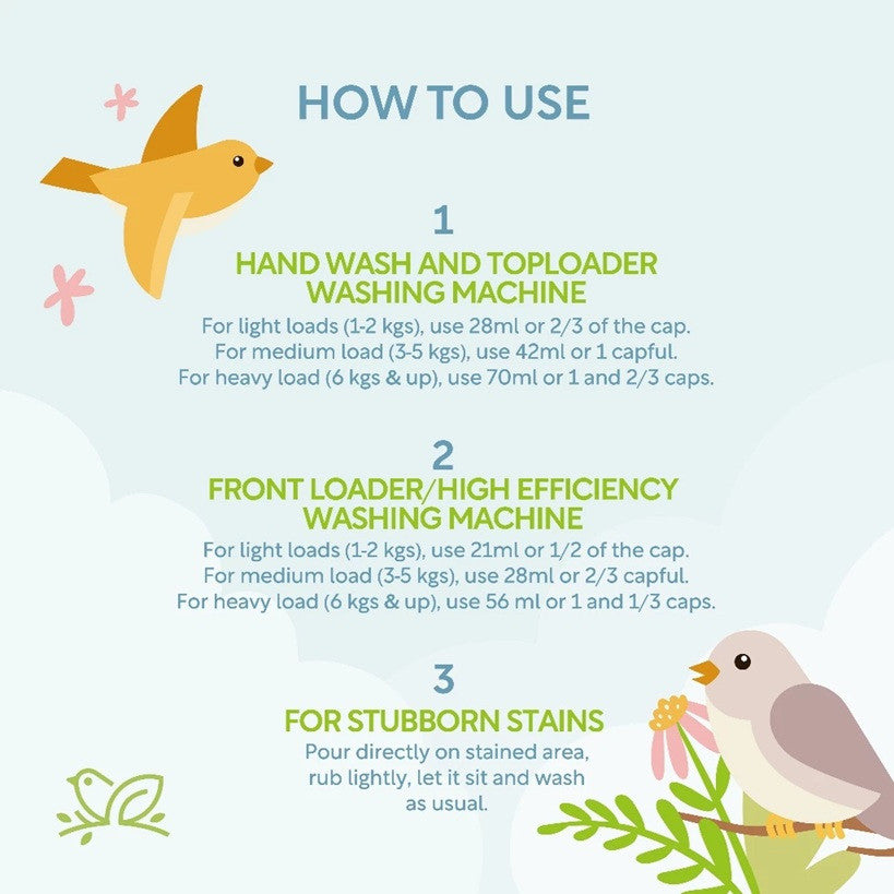 Nature to Nurture Liquid Laundry Detergent 800ml refill pack