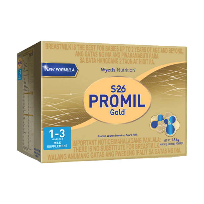 S-26 PROMIL GOLD THREE 2.4kg | 1.8kg | 1.2kg | 600g for 1-3 Years Old (Variation)