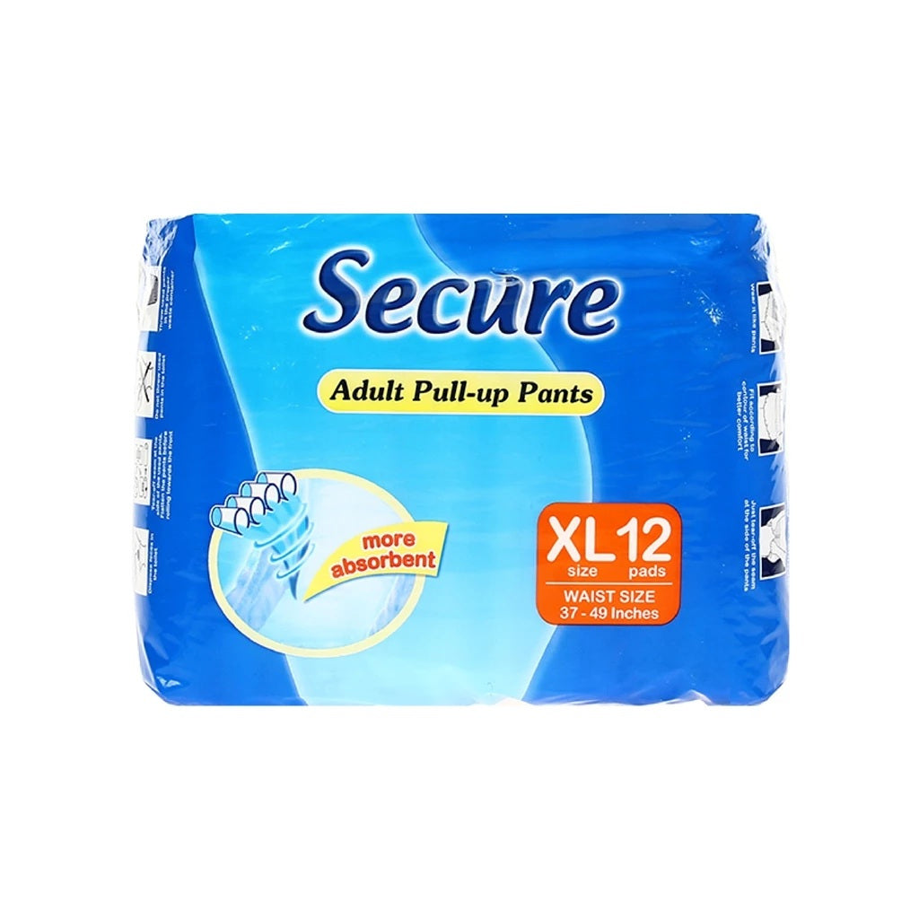 Secure Adult Diaper Pull-up Pants XL 12's