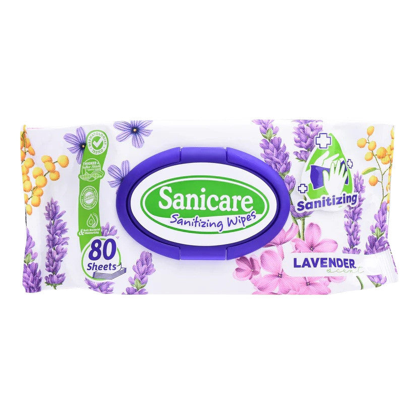 Sanicare Sanitizing Wipes 80 Sheets - Lavender Scent