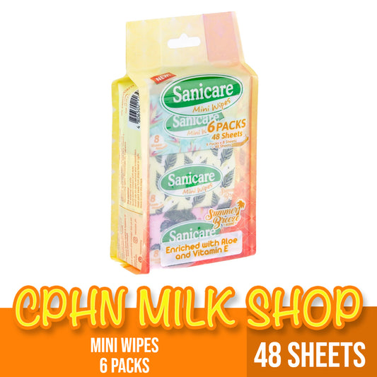 Sanicare Mini Wipes - 6 packs 48 sheets