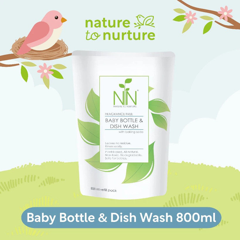 Nature to Nurture Baby Bottle and Dish Wash 800ml refill