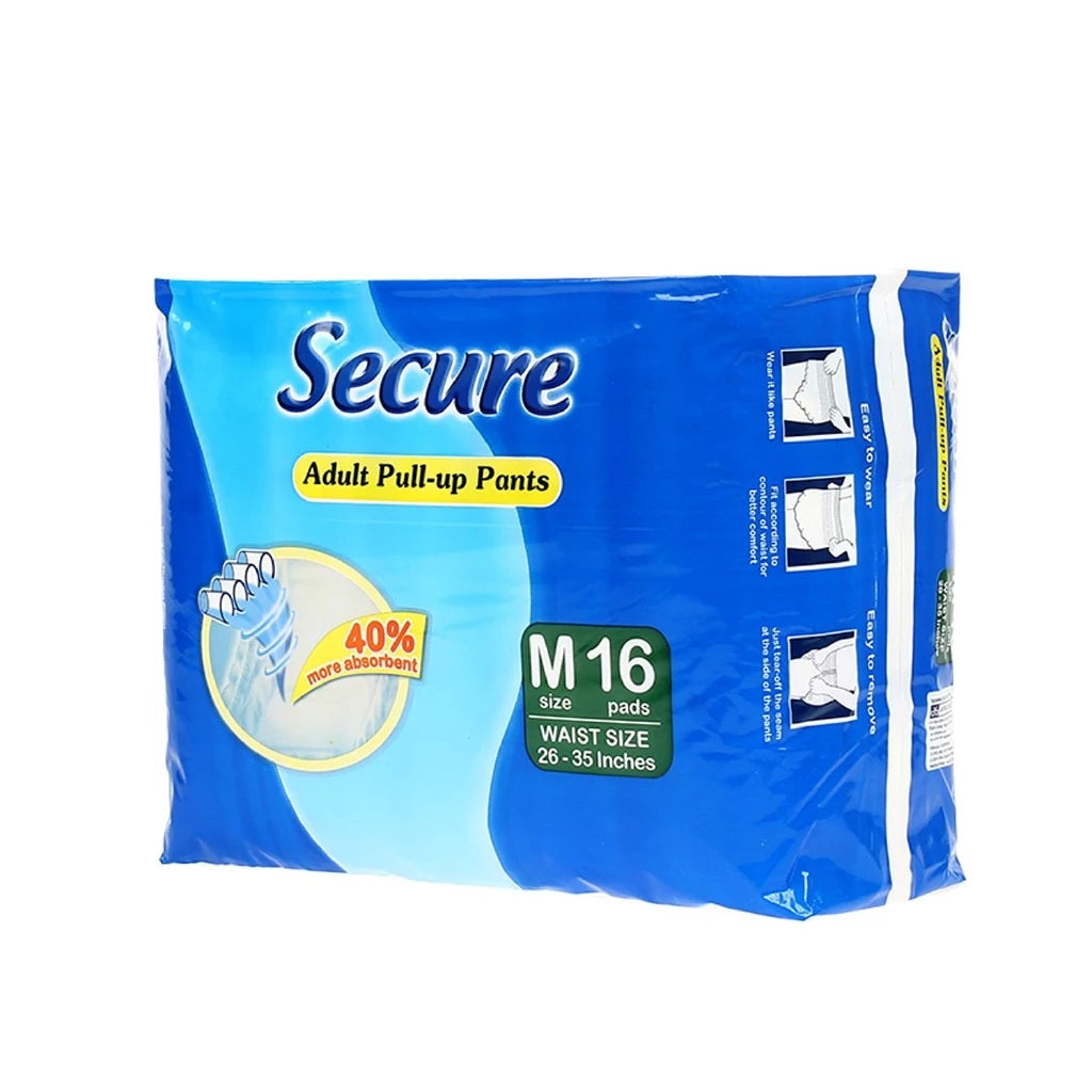 Secure Adult Diaper Pull-up Pants Medium 16's