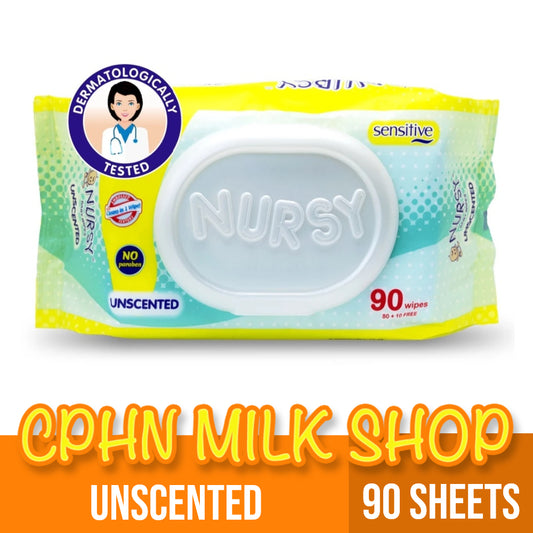 Nursy Baby Wipes Unscented 90 Sheets