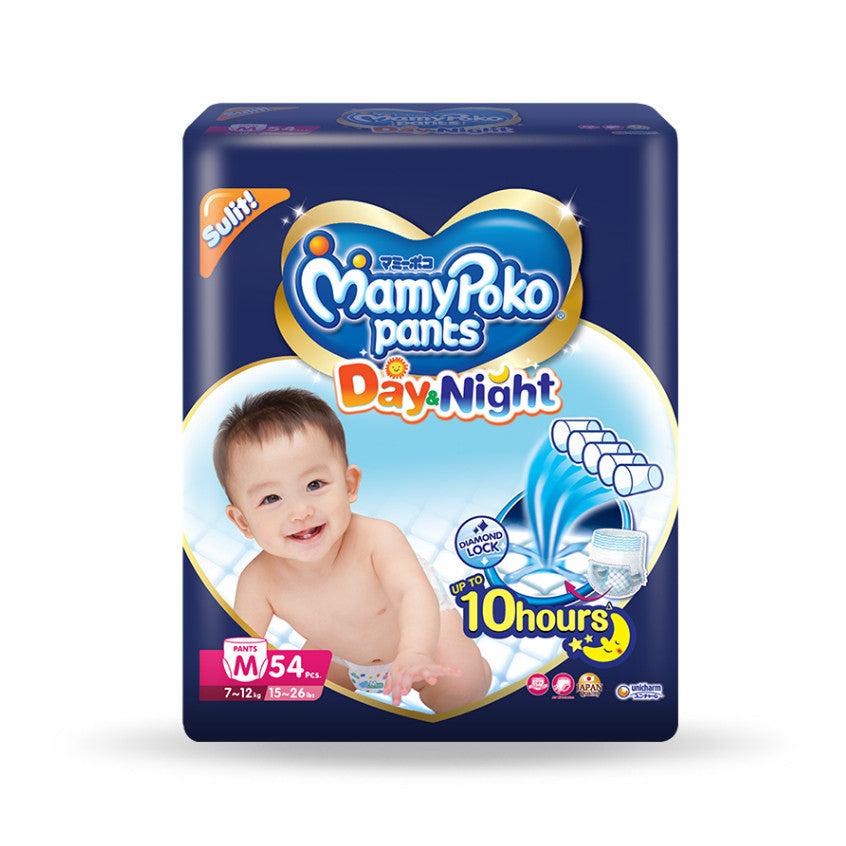 MamyPoko Day and Night Pants Baby Diapers Medium 54