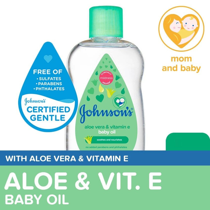 Johnson's Aloe Vera and Vitamin E Baby Oil 50ml