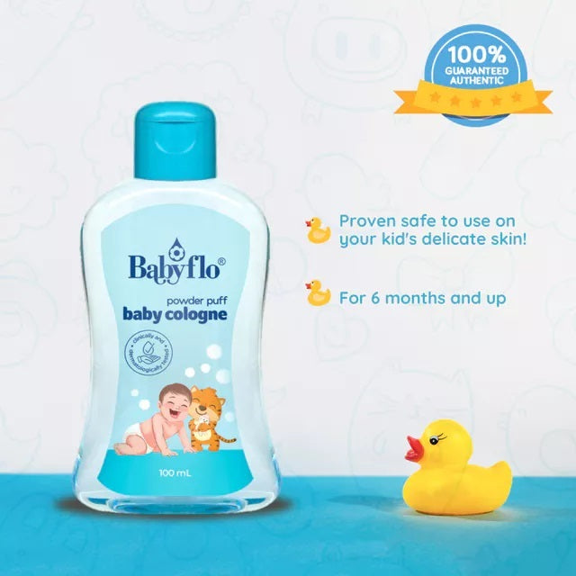 Babyflo Baby Cologne Powder Puff 100mL